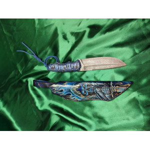 ВОГОНЬ ніж ручної роботи майстра студії GARAGE ART, Сталь ® N690™ 60-61 HRC. Photo 3